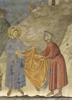 Cloak Prints: The Gift of the mantle, by Giotto