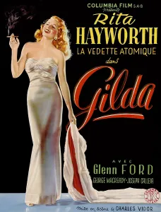 Silk Dress Prints: GILDA, Belgian poster, Rita Hayworth, 1946