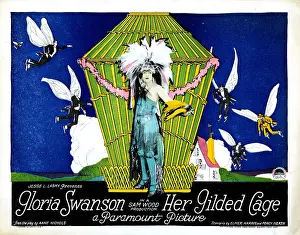 Cage Prints: HER GILDED CAGE, center: Gloria Swanson, title card, 1922