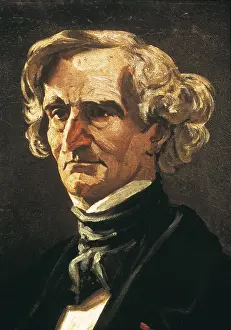 Iber1405people Prints: GILL, Andre (1840-1885). Portrait of Hector Berlioz