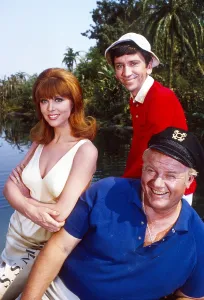 GILLIGAN'S ISLAND, from left: Tina Louise, Bob Denver, Alan Hale Jr. (1964), 1964-1967