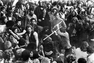 Logo Prints: GIMME SHELTER, Hell's Angels beating an audience member at Altamont, 1970
