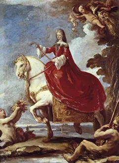 Iber1405people Prints: GIORDANO, Luca (1632-1705). Mariana of Neubourg