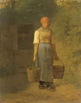 Work Prints: Girl Carrying Water, by Jean Francois Millet