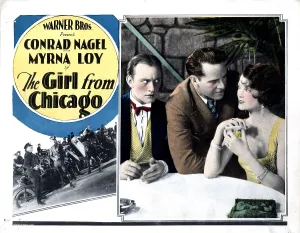 Conrad Prints: THE GIRL FROM CHICAGO, from left, Conrad Nagel, William Russell, Myrna Loy, 1927