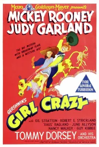 Spurs Prints: GIRL CRAZY, Australian poster, Judy Garland, Mickey Rooney, 1943