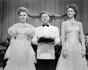Formal Attire Prints: GIRL CRAZY, Judy Garland, Mickey Rooney, Frances Rafferty, 1943