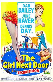 Fishing Prints: THE GIRL NEXT DOOR, US poster, June Haver (top)