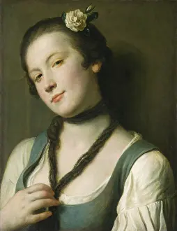 1760s Prints: A Girl with a Flower in Her Hair