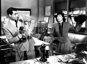 Working Woman Prints: HIS GIRL FRIDAY, Cary Grant, Rosalind Russell, 1940
