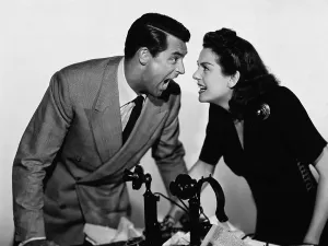 Rosalind Prints: HIS GIRL FRIDAY, from left: Cary Grant, Rosalind Russell, 1940