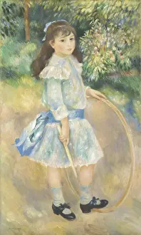 Auguste Prints: Girl with a Hoop, by Auguste Renoir