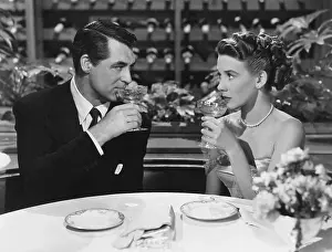 Wine Glass Prints: EVERY GIRL SHOULD BE MARRIED, from left: Cary Grant, Betsy Drake, 1948