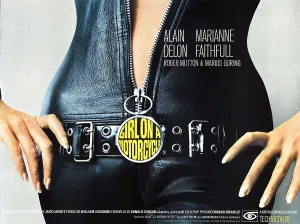 Bare Midriff Prints: GIRL ON A MOTORCYCLE, (aka THE GIRL ON A MOTORCYCLE), British poster art, 1968