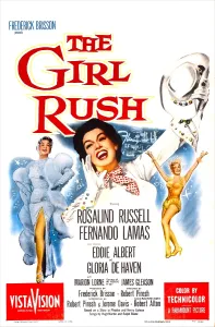 Stars Prints: THE GIRL RUSH, US poster, Rosalind Russell (left and center), Gloria DeHaven (right), 1955