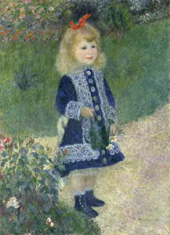 Auguste Prints: A Girl with a Watering Can, by Auguste Renoir
