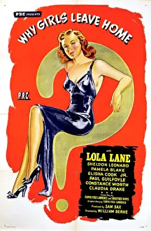 Graphic Design Prints: WHY GIRLS LEAVE HOME, Lola Lane, 1945