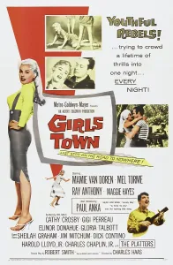 Mamie Prints: GIRLS TOWN, US poster, Mamie Van doren (left), Paul Anka (bottom), 1959