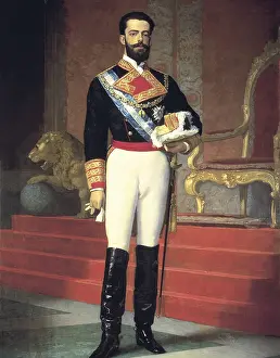 Iber1405people Prints: GISBERT, Antonio (1835-1902). Portrait of Amadeo I