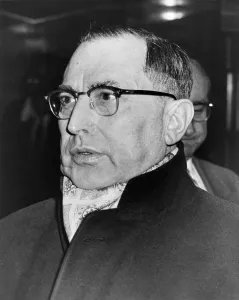 Mobster Prints: Giuseppe Joe Profaci 1897-1962 was a New York organized crime boss of one of the Five Families arriving at a 1959 Crime