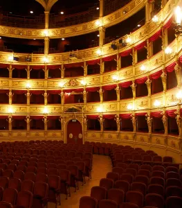 Illuminated Prints: Giuseppe Verdi Municipal Theater (formerly the Grand Theater) in Trieste