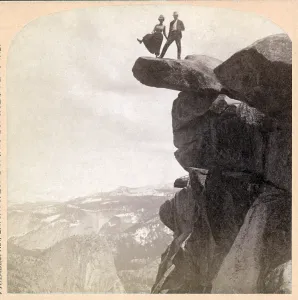 Trust Prints: Glacier Point, Yosemite Valley, Yosemite National Park, California. stereocard ca. 1902