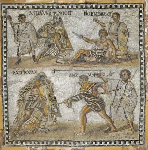 Pleasure Prints: Gladiator Fight. 4th c. Roman art