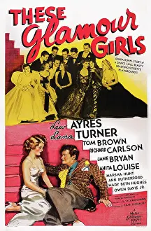 Lana Prints: THESE GLAMOUR GIRLS, US poster art, bottom from left: Lana Turner, Lew Ayres, 1939