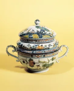 Bowl Prints: Glass with lid (18th c.). Ceramics of Faenza
