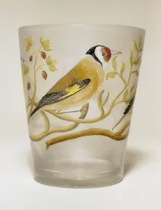 Artisan Prints: Glass painted and enameled with branches and birds (18th c)
