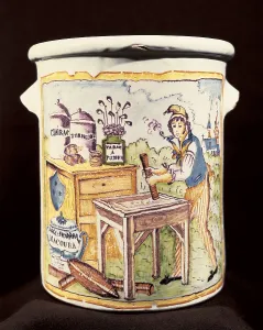 Activities Prints: Glass for tobacco (18th c.). Bordeaux ceramics