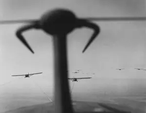 Paratroopers Prints: Gliders towed by Douglas C-47s in Operation Varsity