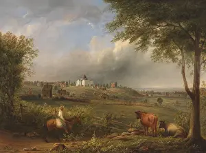 Road Prints: A Glimpse of the Capitol at Washington, by William Douglas MacLeod, ca. 1844