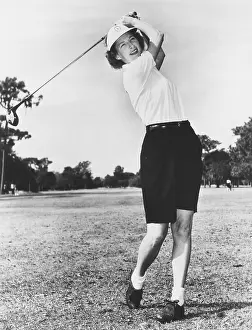Golf Club Prints: Gloria Fecht, former Ice Follies skater became a noted golfer in the 1950s and 1960s