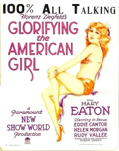 Bare Legs Prints: GLORIFYING THE AMERICAN GIRL, Mary Eaton on window card, 1929