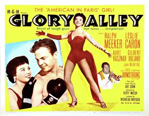 Dancer Prints: GLORY ALLEY, Leslie Caron, Ralph Meeker, Louis Armstrong, 1952