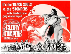 Motorcycle Gang Prints: THE GLORY STOMPERS, lower left: Dennis Hopper (bearded man wrestling, upright), 1967
