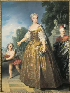 18th C Prints: GOBERT, Pierre (1662 - 1744). Marie Leczinska