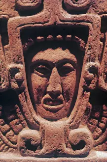 Rage Prints: The God Quetzalcoatl, detail of a stele