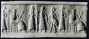 Iraqis Prints: The god of water Enki or Ea. 3rd mil