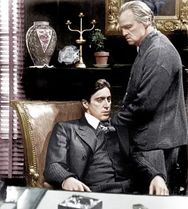 Confide Prints: THE GODFATHER, from left: Al Pacino, Marlon Brando, 1972