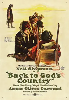 1919 Movies Prints: BACK TO GOD'S COUNTRY, Nell Shipman on US poster art, 1919