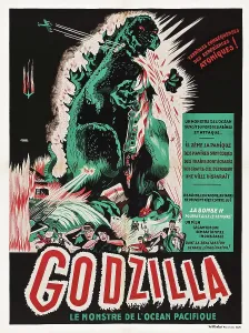 GODZILLA, Godzilla on French poster art, 1956