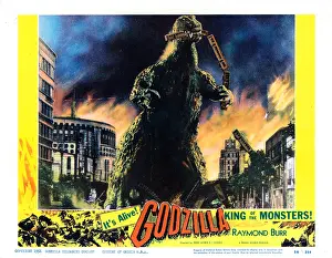 Godzilla Prints: GODZILLA, KING OF THE MONSTERS!, lobbycard, 1956