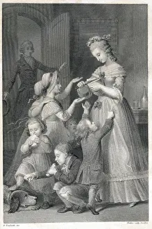 GOETHE, Johann Wolfgang von (1749-1832). "The Sorrows of Young Werther". Etching. GERMANY. Weimar. Goethe House Museum. AISA/Everett Collection**US SALES ONLY**