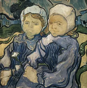 Dutchman Prints: GOGH, Vincent van (1853-1890). Two Little Girls (Deux fillettes)