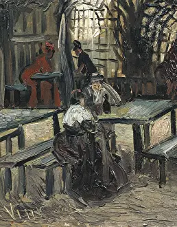 Couples Prints: GOGH, Vincent van (1853-1890). Terrace of the Caf 'La Guinguuette'. 1886