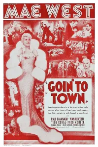GOIN TO TOWN, US poster, Mae West, 1935