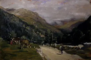 Shepherd Prints: Going to Gressoney (Verso Gressoney)