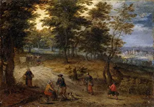 Peasant Female Prints: Going at the Market, Unknown Artist close to Jan Brueghel the Elder
